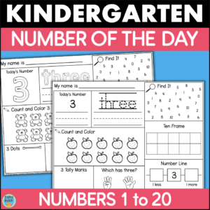 kindergarten number of the day